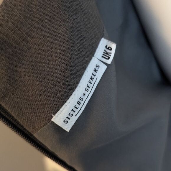 Sisters & Seekers Parlour Dress UK 6 Puff Sleeve Corset Mini Gray - Picture 10 of 10